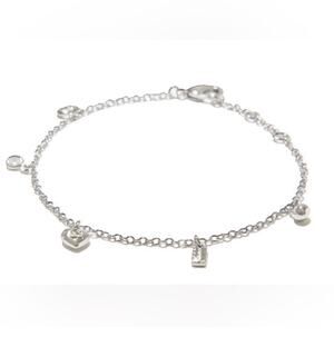 Coach Silver Plated Charm Bracelet NWT $125 Designer Summer Jewelry